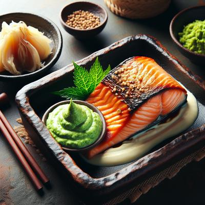 Image of Roasted Salmon with Wasabi Cream