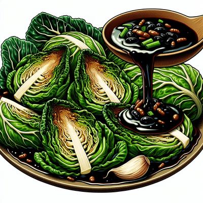 Image of Roasted Savoy Cabbage with Black Bean Garlic Sauce