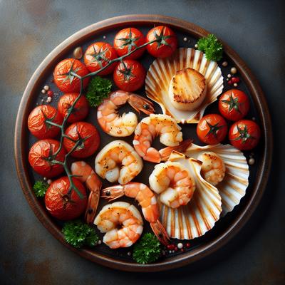 Image of Roasted Scallops or Shrimp with Tomato