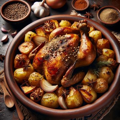 Image of Roasted Sephardic Yemenite Chicken with Potatoes