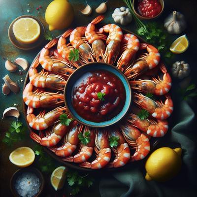 Image of Roasted Shrimp and Cocktail Sauce