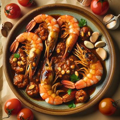 Image of Roasted Shrimp with Romesco Sauce