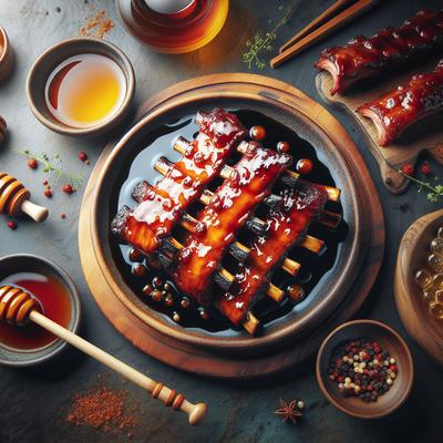 Image of Roasted Spareribs with Honey and Soy
