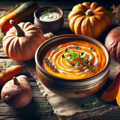 Image of Roasted Squash and Sweet Potato Soup