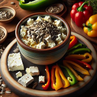 Image of Roasted Sunflower Seed Feta Dip with Bell Pepper