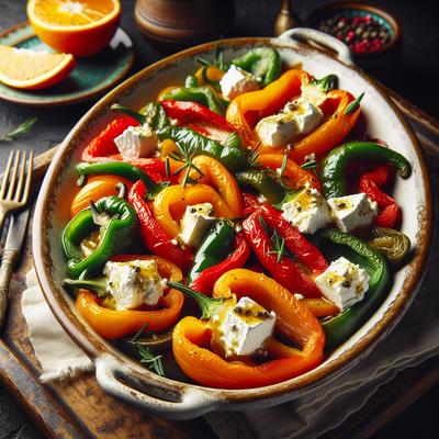 Image of Roasted Sweet Peppers Sour Orange Vinaigrette Goat Cheese
