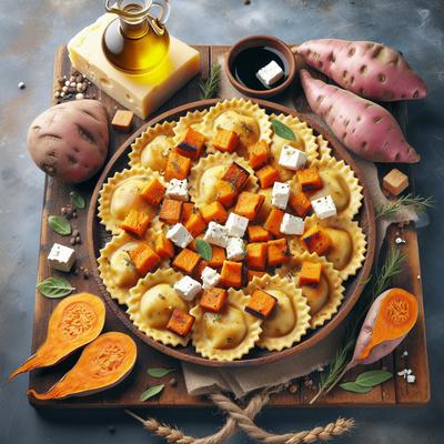 Image of Roasted Sweet Potato and Feta Ravioli