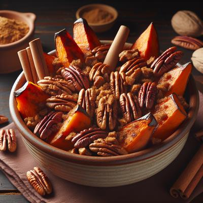 Image of Roasted Sweet Potatoes with Cinnamon Pecan Crunch
