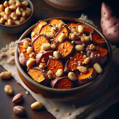 Image of Roasted Sweet Potatoes with Macadamia Nuts