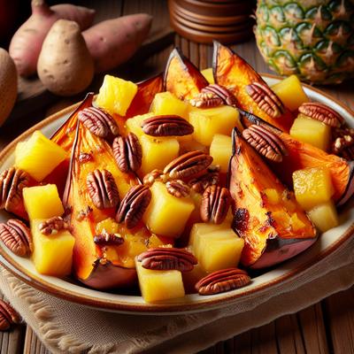 Image of Roasted Sweet Potatoes with Pineapple and Pecans