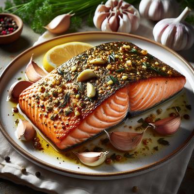 Image of Roasted Tarragon Garlic Salmon