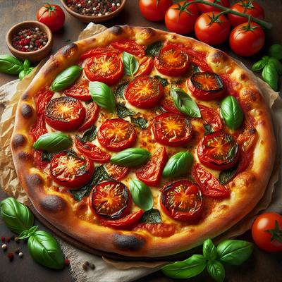 Image of Roasted Tomato and Basil Pizza