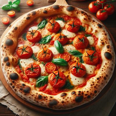 Image of Roasted Tomato Margherita Pizza Style