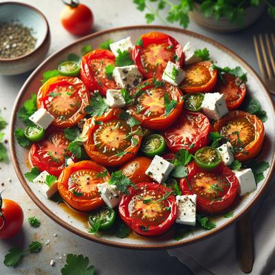 Image of Roasted Tomato Salad with Herbs and Feta