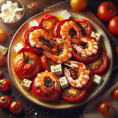 Image of Roasted Tomatoes with Shrimp and Feta