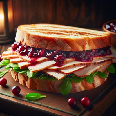 Image of Roasted Turkey and Cranberry Chutney Sandwich
