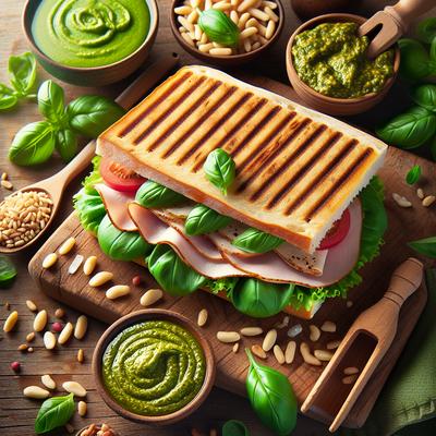 Image of Roasted Turkey Pesto Panini
