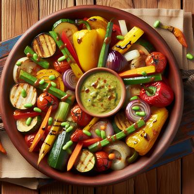 Image of Roasted Veg with Caribbean Dressing