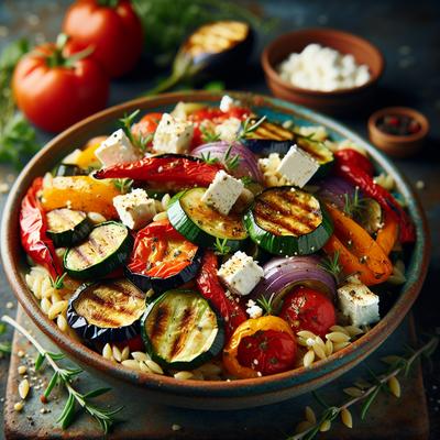 Image of Roasted Vegetables with Feta and Orzo