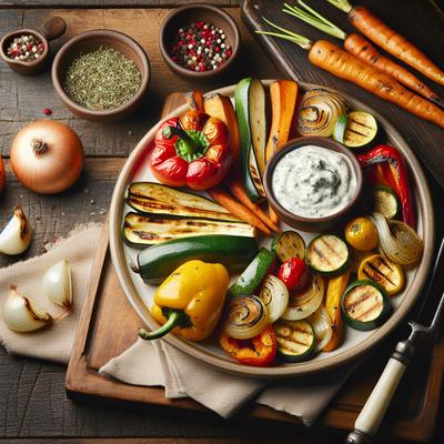 Image of Roasted Vegetables with Horseradish Dressing