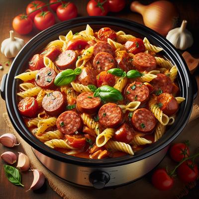 Image of Robust Italian Sausage Pasta Crock Pot