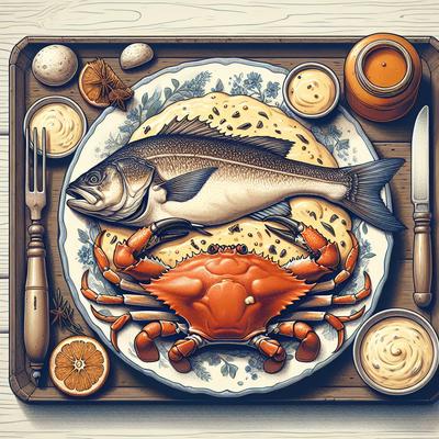 Image of Rockfish with Crab and Old Bay Cream Sauce