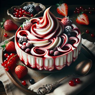 Image of Rodgrod Med Flode Red Berry Dessert with Cream