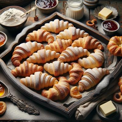 Image of Rogaliki Polish Croissant Cookies with Jam Filling