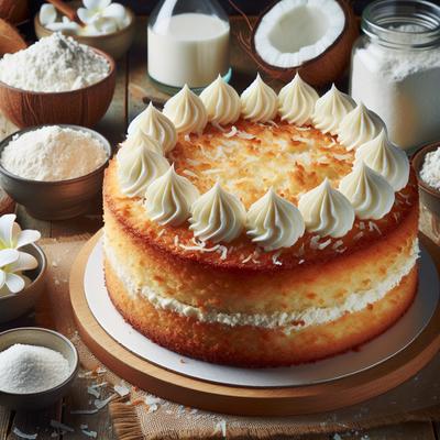 Image of Rogene's Coconut Cake with Coconut Cream Cheese Frosting