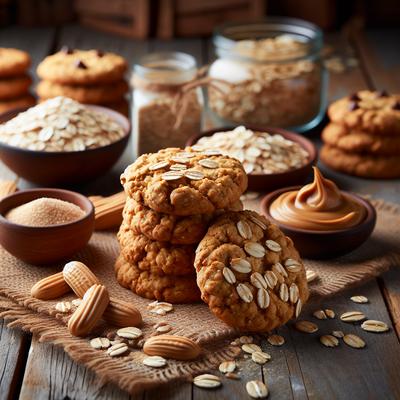 Image of Rolled Oats and Peanut Butter Cookies