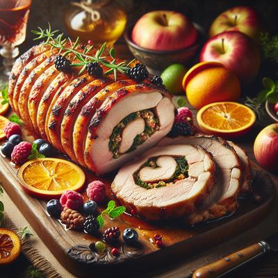 Image of Rolled Pork Loin with Fruit and Herbs