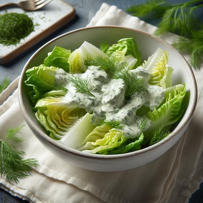 Image of Romaine Salad with a Creamy Dill Dressing