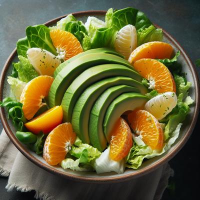 Image of Romaine Salad with Avocado and Oranges