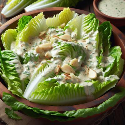 Image of Romaine Salad with Creamy Garlic Dressing