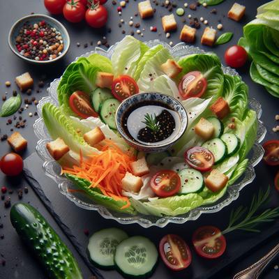 Image of Romaine Salad with Iris Special Dressing