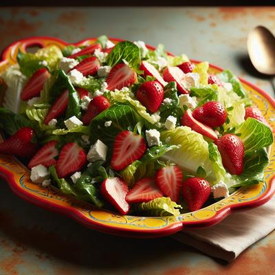 Image of Romaine Strawberry Strawberries and Feta Salad