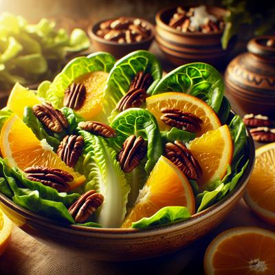 Image of Romaine with Oranges and Pecans