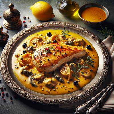 Image of Romantic Chicken Scallopine with Saffron Cream Sauce