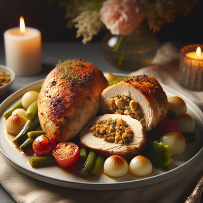 Image of Romantic Stuffed Chicken Breasts a Deux