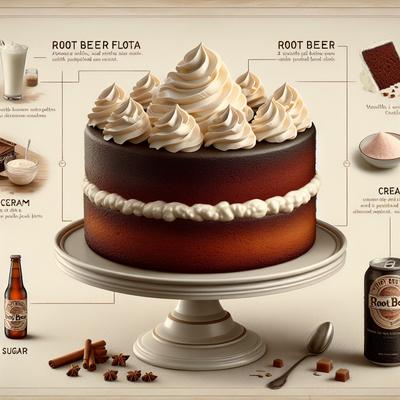 Image of Root Beer Float Cake W Root Beer Spiced Whipped Cream Frosting