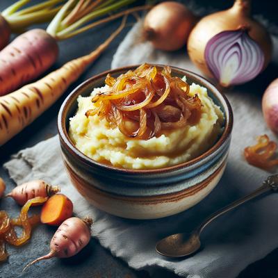 Image of Root Vegetable Mash with Caramelized Onions