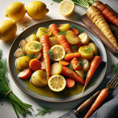 Image of Root Vegetables with Lemon Dill Glaze