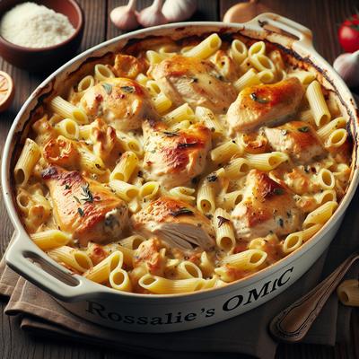 Image of Rosalie's Chicken Pasta Casserole Oamc