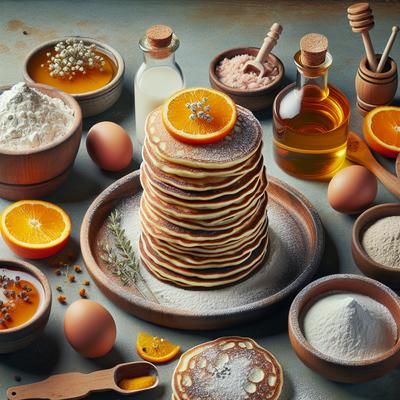 Image of Rose Water or Orange Blossom Pancakes