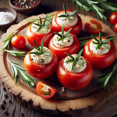 Image of Rosemary and Black Pepper Bousin Stuffed Tomatoes