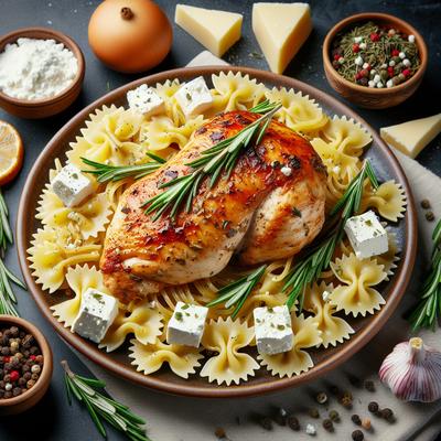 Image of Rosemary and Feta Chicken with Bow Tie Pasta