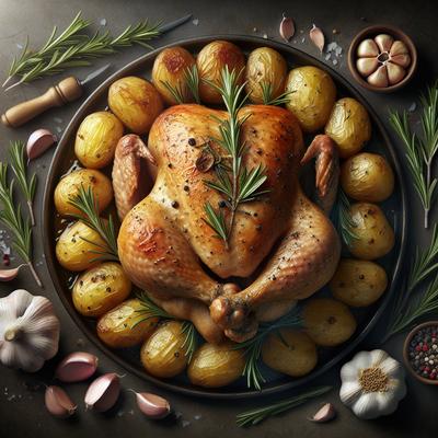 Image of Rosemary and Garlic Chicken and Potatoes