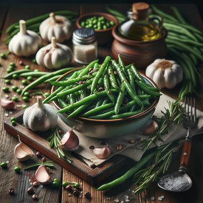 Image of Rosemary and Garlic Green Beans 2 Ww Points