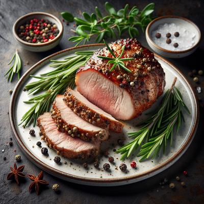 Image of Rosemary and Pepper Crusted Pork Tenderloin