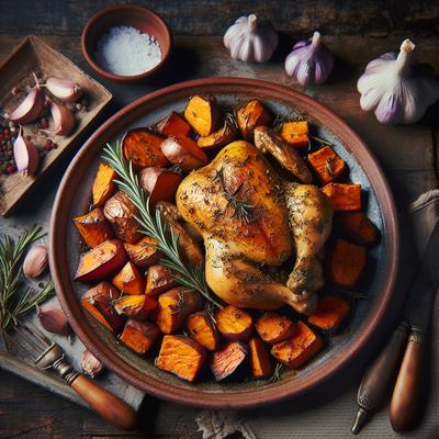 Image of Rosemary Chicken and Sweet Potatoes